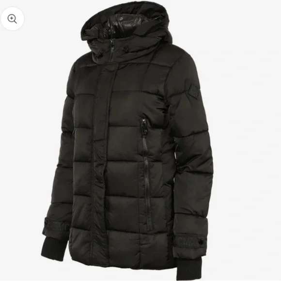 Steve Madden black Hooded Puffer Jacket NWOT - Picture 1 of 3